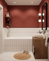 Combine tiles in the bathroom photo design