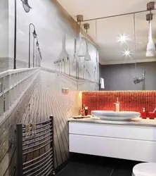 How to visually enlarge a bathroom using tiles photo
