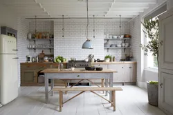 Scandinavian style in the interior of an apartment kitchen photo