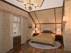 Attic bedroom interior photo