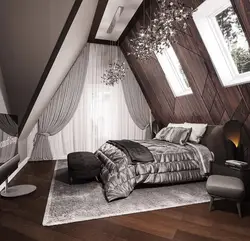 Attic bedroom interior photo