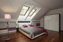 Attic bedroom interior photo