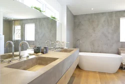 Bathroom plaster in the interior photo