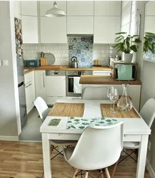 Design Of A Small Kitchen With A Living Room