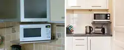 How to hang a microwave in the kitchen photo