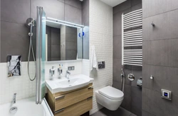 Bir otaqlı mənzil dizaynında hamam və tualet