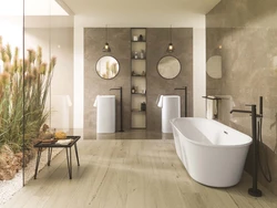 Porcelain tiles bathroom photo in the interior