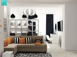 Ikea üslubunda qonaq otağının interyeri