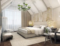 Attic room bedroom design