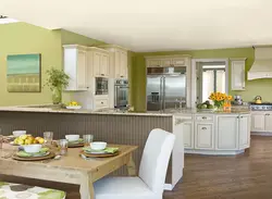 Combination Of Olive In The Kitchen Interior