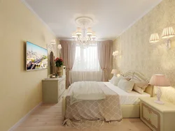 Wallpaper in a small bedroom in a modern style photo
