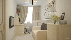 Wallpaper in a small bedroom in a modern style photo