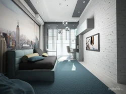 Bedroom Interior In A Modern Style For A Guy