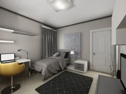 Bedroom interior in a modern style for a guy