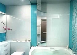 Bathroom Interior With Colored Tiles