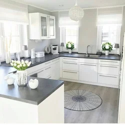 Wallpaper for the kitchen interior design light colors