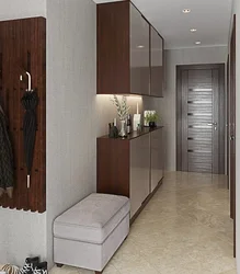 Hallway design in a Khrushchev apartment, narrow corridor