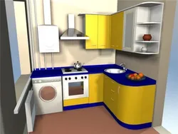 Kitchen sets for a small kitchen with corner column photo