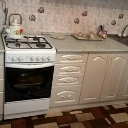 Кухня даўжынёй 5 метраў у адзін шэраг