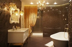 Bathroom design with gold