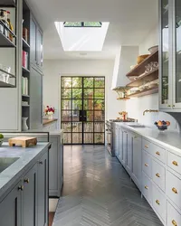 Beautiful tiles for the kitchen in the interior photo