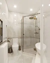 Design of bathtubs with shower cabin and toilet