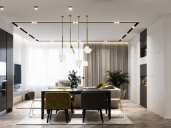 Tracks in the living room interior