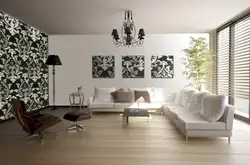 Living Room Interior Wallpaper Of Two Types