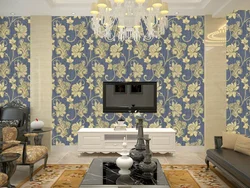 Photo Of Living Room Wallpaper On One Wall