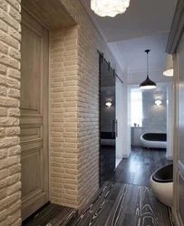 Brick design in the hallway interior