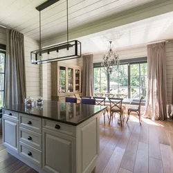 Photo of a kitchen for a log house