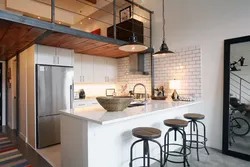 Oshxona studiyasining loft dizayni