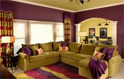 What Color Goes With Purple In The Living Room Interior?