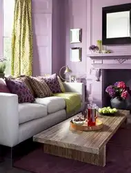 What Color Goes With Purple In The Living Room Interior?