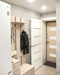 Hallway narrow corridor in modern Khrushchev style design