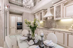 Modern classic kitchen in light colors photo