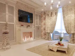 Uy dizaynida Provans yashash xonasining ichki qismi