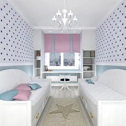Екі қызға арналған фото жатын бөлме