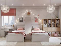 Екі қызға арналған фото жатын бөлме