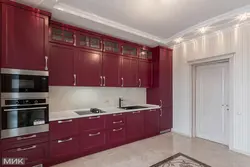 Дизайн Интерьера Бордовой Кухни Фото
