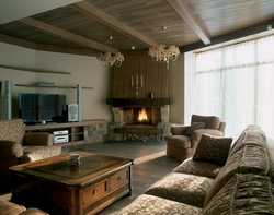 Beautiful living room interiors in a country house