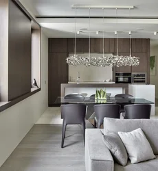 Modern Design Of Living Room Kitchen In Apartment