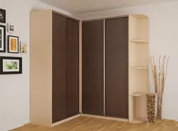 Yataq otağında künc qarderobunun foto dizayn ideyaları