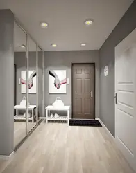 Interior hallway in an apartment in gray tones