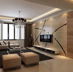 Designer living room in modern style photo