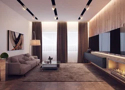 Designer living room in modern style photo