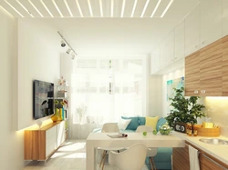 Kitchen 17 sq m rectangular design