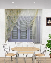 Photo options for short curtains for the kitchen