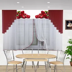 Photo options for short curtains for the kitchen