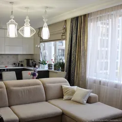 Curtains for the kitchen living room photo